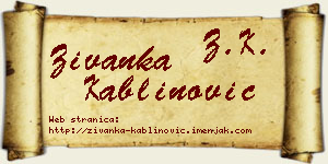 Živanka Kablinović vizit kartica
